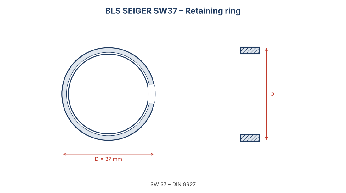 BLS SEIGER SW37 BLS Seeger retaining ring